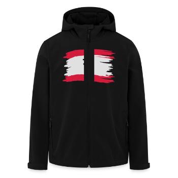 Berlin - Bierlin Flagge - Recycelte Männer Softshell-Jacke von Stanley/Stella - Schwarz - Vorne - AI Model Male 185 light (185cm)