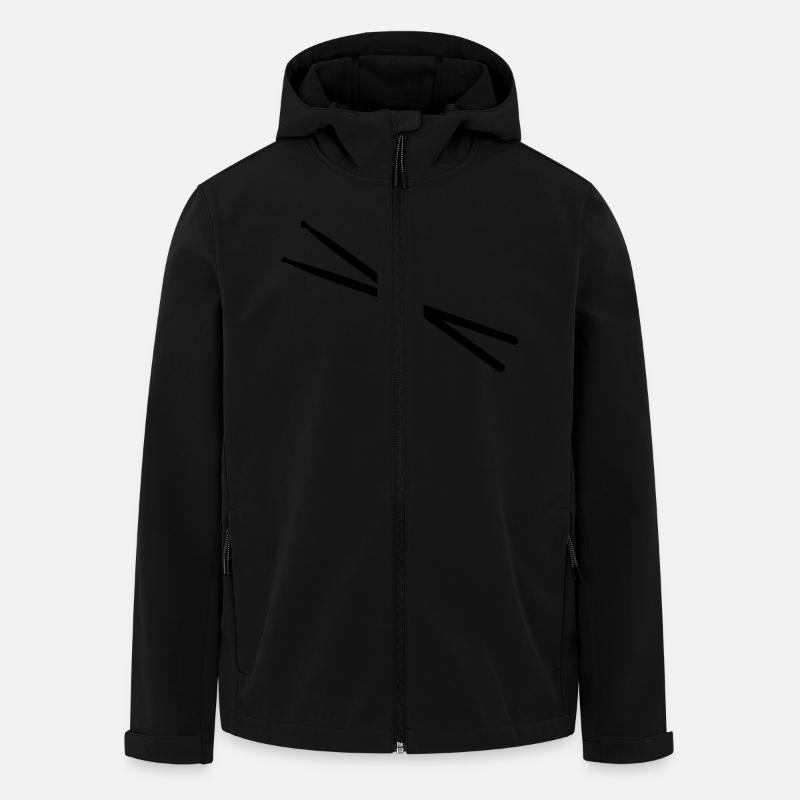 Drumsticks - Recycelte Männer Softshell-Jacke Discoverer von Stanley/Stella - Schwarz