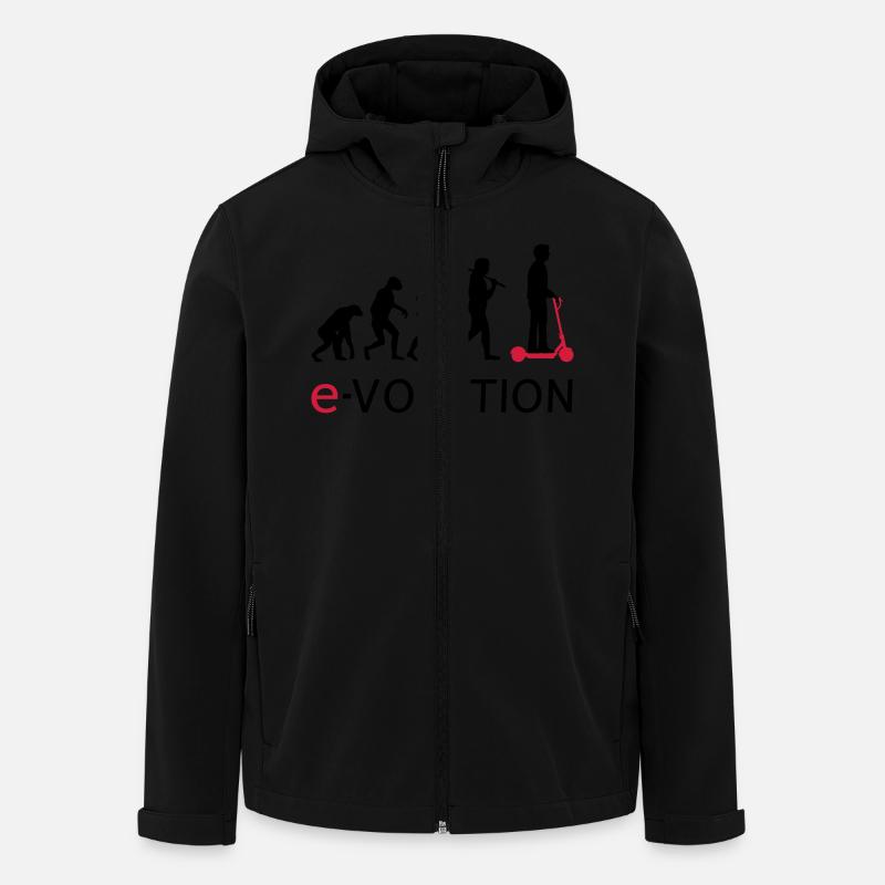 Evolution ElectroScooter eScooter ERoller - Recycelte Männer Softshell-Jacke von Stanley/Stella - Schwarz