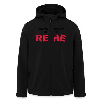 Ich tanz' heute aus der Reihe - Recycelte Männer Softshell-Jacke von Stanley/Stella - Schwarz - Vorne - AI Model Male 185 light (185cm)