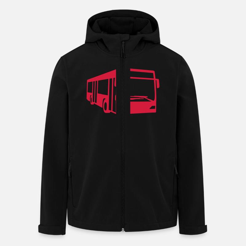 Bus - Recycelte Männer Softshell-Jacke von Stanley/Stella - Schwarz