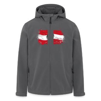 Austria Flag - Recycelte Männer Softshell-Jacke von Stanley/Stella - Schwarz - Vorne - AI Model Male 185 light (185cm)