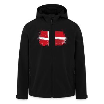 Denmark Flag - Recycelte Männer Softshell-Jacke von Stanley/Stella - Schwarz - Vorne - AI Model Male 185 light (185cm)