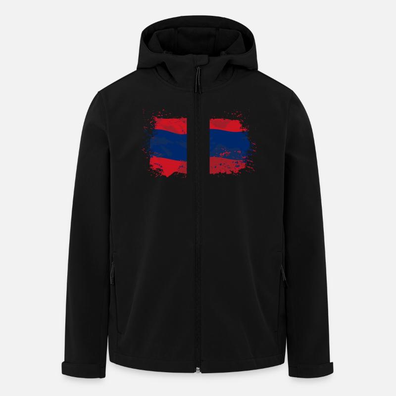 Laos Flag - Recycelte Männer Softshell-Jacke von Stanley/Stella - Schwarz