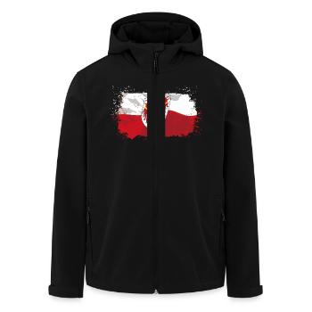 Südtirol Flagge - Recycelte Männer Softshell-Jacke von Stanley/Stella - Schwarz - Vorne - AI Model Male 185 light (185cm)