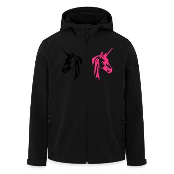 einhoerner_2 - Recycelte Männer Softshell-Jacke von Stanley/Stella - Schwarz - Vorne - AI Model Male 185 light (185cm)