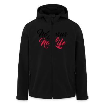No jesus no life team crew friends live faith chri - Men’s Recycled Softshell Jacket by Stanley/Stella - black - Front - AI Model Male 185 light (185cm)