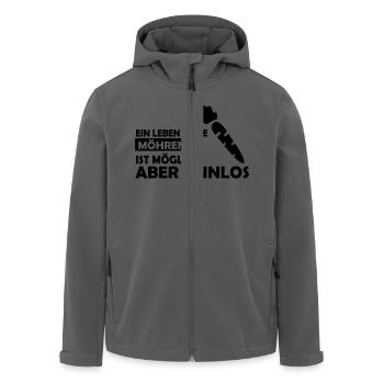 ein leben ohne möhren - Recycelte Männer Softshell-Jacke von Stanley/Stella - Schwarz - Vorne - AI Model Male 185 light (185cm)
