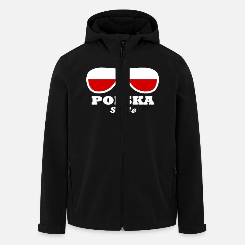 Style Polska - Drapeau - Veste softshell homme en polyester recyclé Stanley/Stella - noir