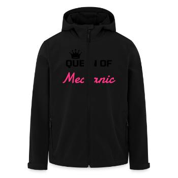 mécanique / mécanicien / mécano / garage - Veste softshell homme en polyester recyclé Stanley/Stella - noir - Devant - AI Model Male 185 light (185cm)