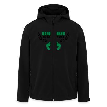 bester_handwerker_002 - Recycelte Männer Softshell-Jacke von Stanley/Stella - Schwarz - Vorne - AI Model Male 185 light (185cm)