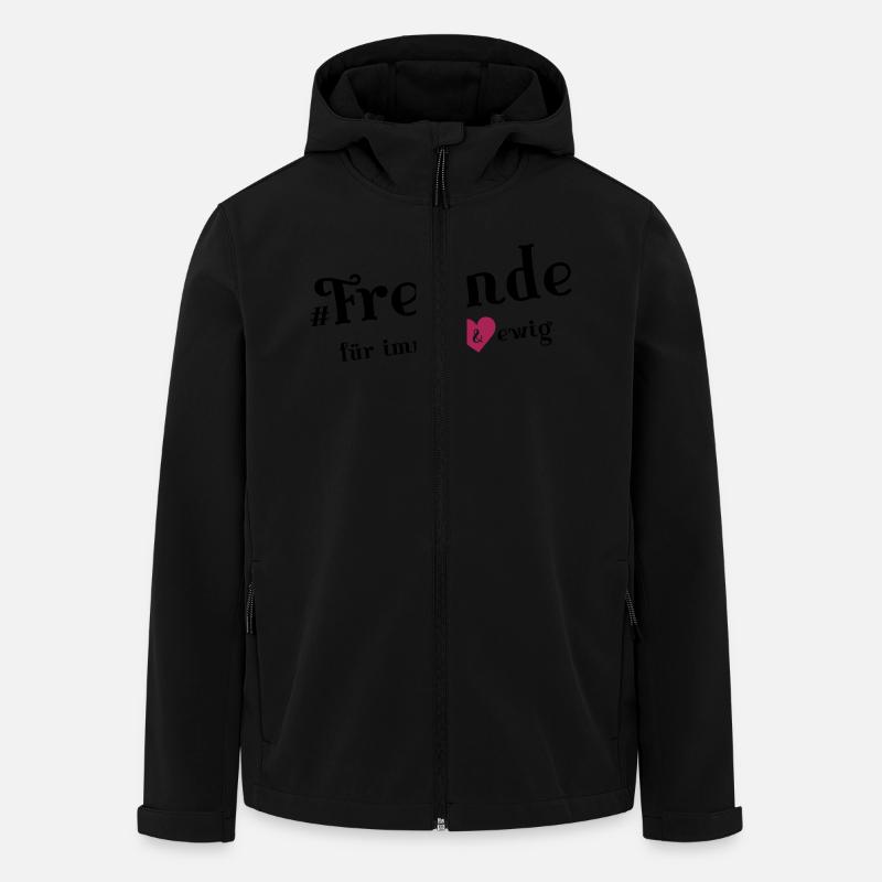 freunde für immer - Recycelte Männer Softshell-Jacke von Stanley/Stella - Schwarz