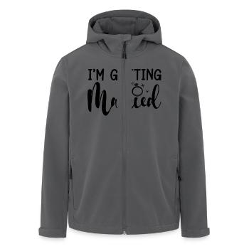 Je me marie Fête de fiançailles Cadeau de contrepartie - Veste softshell homme en polyester recyclé Stanley/Stella - noir - Devant - AI Model Male 185 light (185cm)