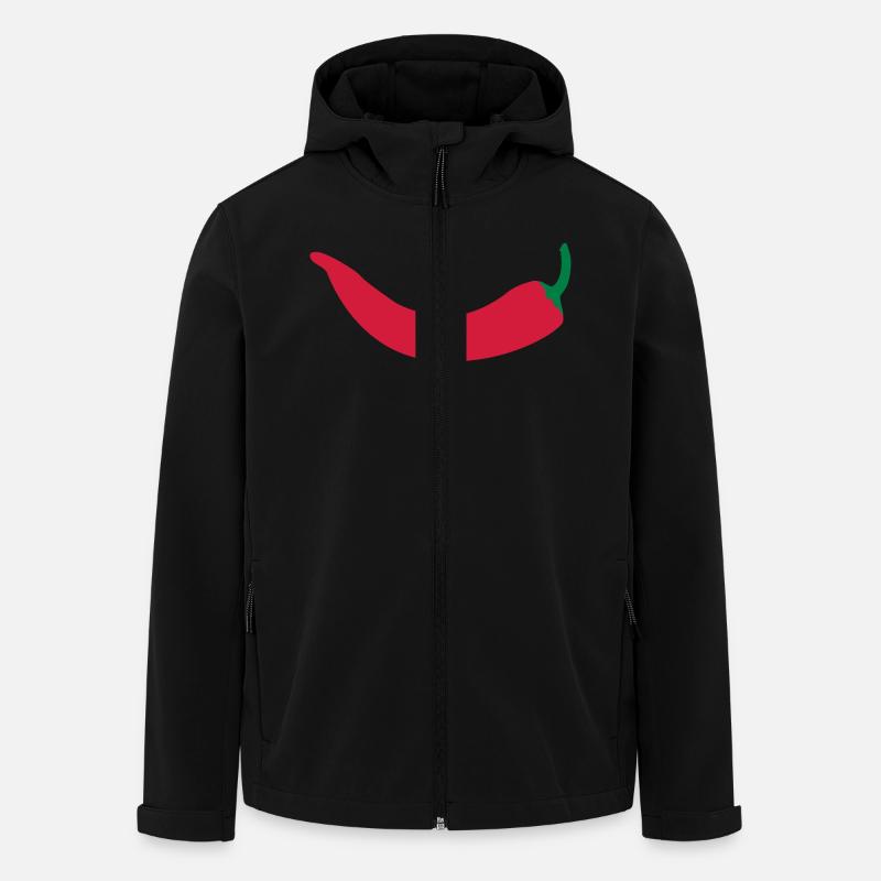 Chili, Chilischote - Recycelte Männer Softshell-Jacke von Stanley/Stella - Schwarz