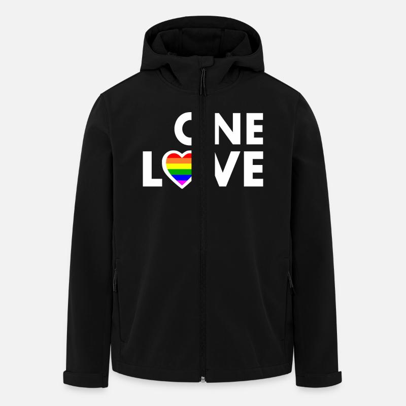 One love - Recycelte Männer Softshell-Jacke von Stanley/Stella - Schwarz
