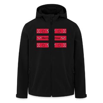 Motif de Noël nordique - Veste softshell homme en polyester recyclé Stanley/Stella - noir - Devant - AI Model Male 185 light (185cm)