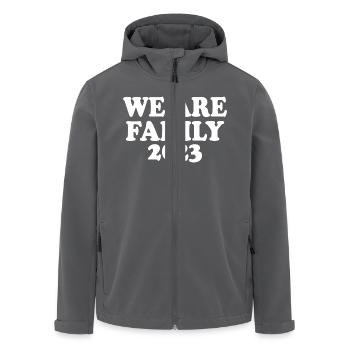 We are family 2023 - Men’s Recycled Softshell Jacket by Stanley/Stella - anthracite - Front - AI Model Male 185 light (185cm)
