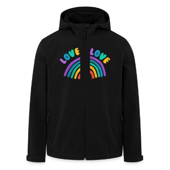 L’amour est tout - Veste softshell homme en polyester recyclé Stanley/Stella - noir - Devant - AI Model Male 185 light (185cm)