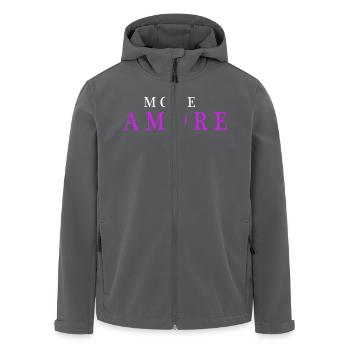 Plus d’Amore Chers couples - Veste softshell homme en polyester recyclé Stanley/Stella - noir - Devant - AI Model Male 185 light (185cm)