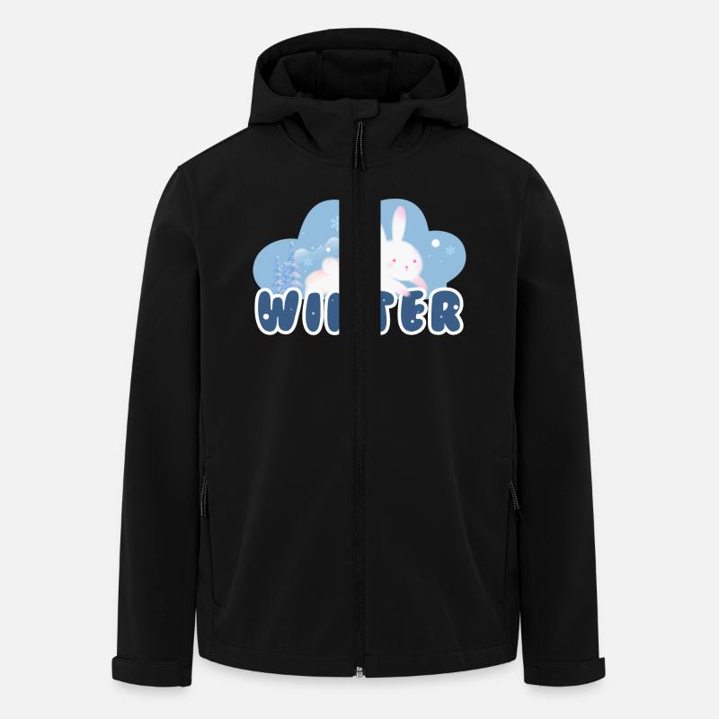 Winter Rabbit - Men’s Recycled Softshell Jacket by Stanley/Stella - black