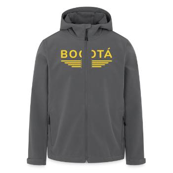Bogotá Design – Stadt der Anden - Recycelte Männer Softshell-Jacke von Stanley/Stella - Schwarz - Vorne - AI Model Male 185 light (185cm)