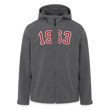Sport year of birth 1963 - Men’s Recycled Softshell Jacket by Stanley/Stella - black - Front - AI Model Male 185 light (185cm)