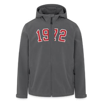 Sport year of birth 1972 - Men’s Recycled Softshell Jacket by Stanley/Stella - black - Front - AI Model Male 185 light (185cm)