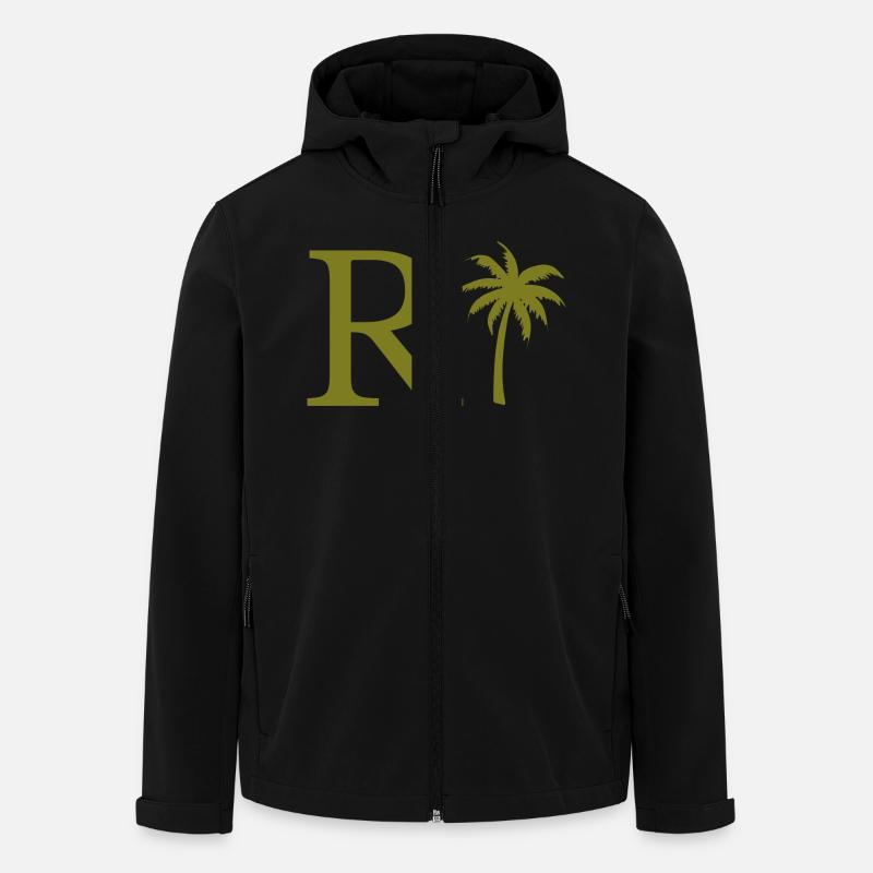 Letter r green Palm - Men’s Recycled Softshell Jacket by Stanley/Stella - black