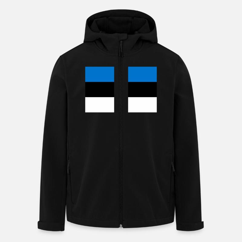 Estland - Recycelte Männer Softshell-Jacke von Stanley/Stella - Schwarz
