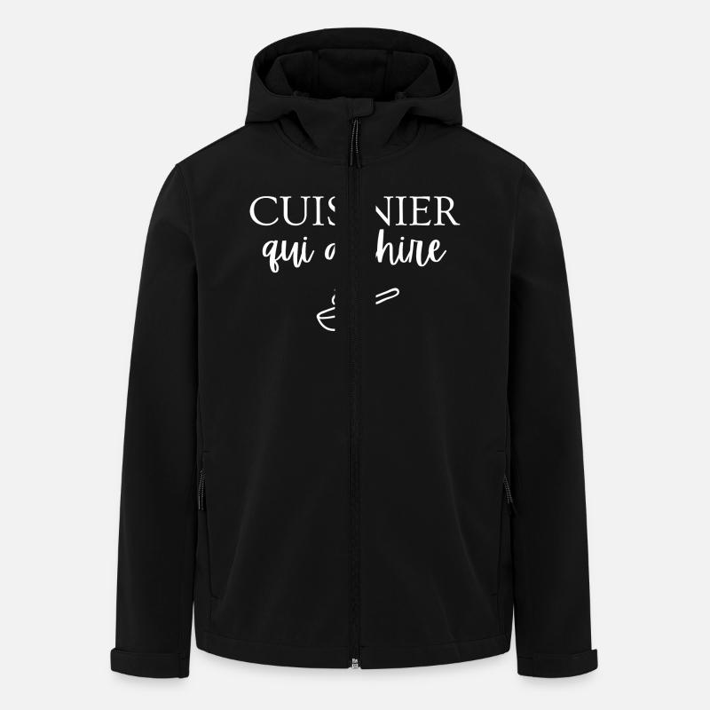 cuisinier qui déchire - Veste softshell homme en polyester recyclé Stanley/Stella - noir