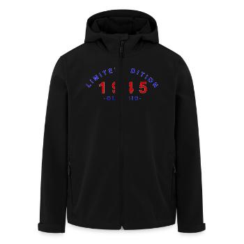1945, Limited Edition - Recycelte Männer Softshell-Jacke von Stanley/Stella - Schwarz - Vorne - AI Model Male 185 light (185cm)