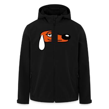 Hund Guckt Cool Entspannter Blick Kerl Chill Dude - Recycelte Männer Softshell-Jacke von Stanley/Stella - Schwarz - Vorne - AI Model Male 185 light (185cm)