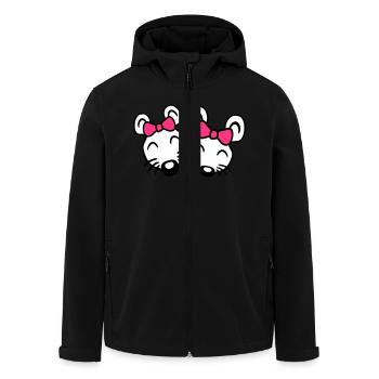 2 Mice Girlfriends Couple Two Women Girls Team - Men’s Recycled Softshell Jacket by Stanley/Stella - black - Front - AI Model Male 185 light (185cm)