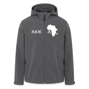 Akwaba, bienvenue chez nous - Veste softshell homme en polyester recyclé Stanley/Stella - noir - Devant - AI Model Male 185 light (185cm)