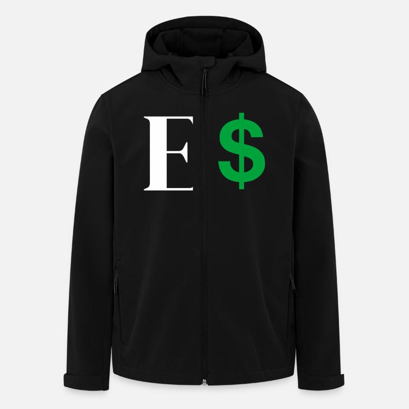 Letter E Dollar - Men’s Recycled Softshell Jacket by Stanley/Stella - black