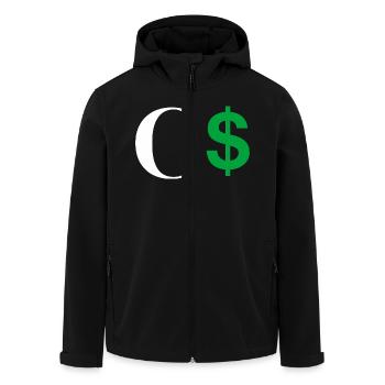 Lettre c dollar - Veste softshell homme en polyester recyclé Stanley/Stella - noir - Devant - AI Model Male 185 light (185cm)