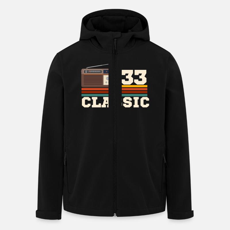 Anniversaire 1933 retro classic - Veste softshell homme en polyester recyclé Stanley/Stella - noir