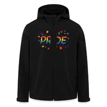 PRIDE – Lebe deine Farben! 🌈🔥 - Recycelte Männer Softshell-Jacke von Stanley/Stella - Schwarz - Vorne - AI Model Male 185 light (185cm)
