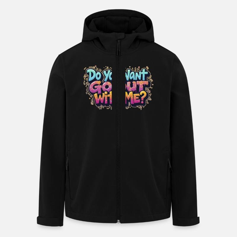 Veux-tu sortir avec moi - Veste softshell homme en polyester recyclé Stanley/Stella - noir
