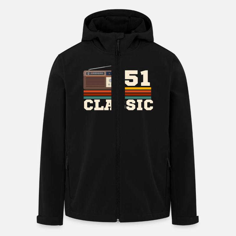 Anniversaire 1951 retro classic - Veste softshell homme en polyester recyclé Stanley/Stella - noir