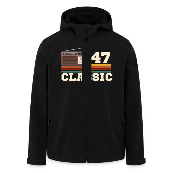 Jubiläum 1947 Retro-Klassiker - Recycelte Männer Softshell-Jacke von Stanley/Stella - Schwarz - Vorne - AI Model Male 185 light (185cm)