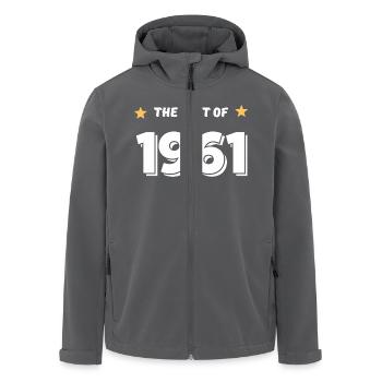 Best of 1961 - Veste softshell homme en polyester recyclé Stanley/Stella - charbon - Devant - AI Model Male 185 light (185cm)