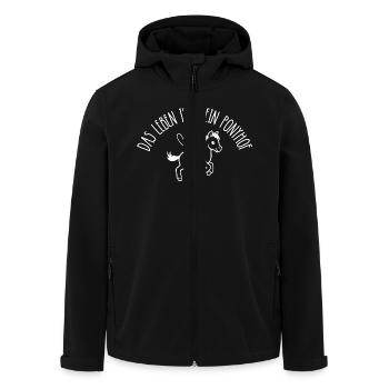 Das Leben Ist Mein Ponyhof - Recycelte Männer Softshell-Jacke von Stanley/Stella - Schwarz - Vorne - AI Model Male 185 light (185cm)