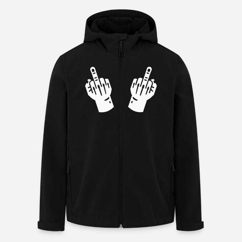 mittelfinger hand 2 - Recycelte Männer Softshell-Jacke von Stanley/Stella - Schwarz