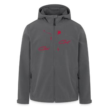 Golf Heartbeat Golfer Geschenk Golfschläger Sport - Recycelte Männer Softshell-Jacke von Stanley/Stella - Schwarz - Vorne - AI Model Male 185 light (185cm)