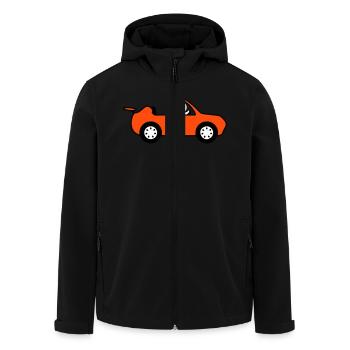 Duck Car Driver Sport Car Fast Driving Vehicle - Men’s Recycled Softshell Jacket by Stanley/Stella - black - Front - AI Model Male 185 light (185cm)