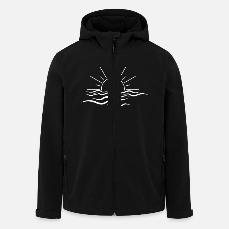 Sonne und Welle - Recycelte Männer Softshell-Jacke von Stanley/Stella - Schwarz