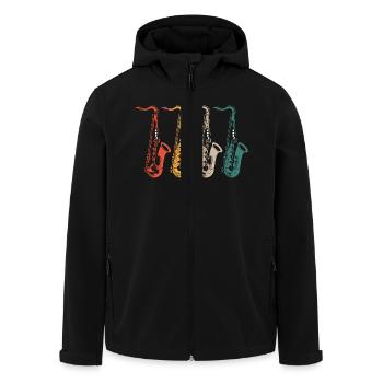 Sax saxophone saxophone - Veste softshell homme en polyester recyclé Stanley/Stella - noir - Devant - AI Model Male 185 light (185cm)