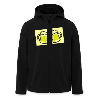 Beer Glass Beer Icon - Men’s Recycled Softshell Jacket by Stanley/Stella - black - Front - AI Model Male 185 light (185cm)