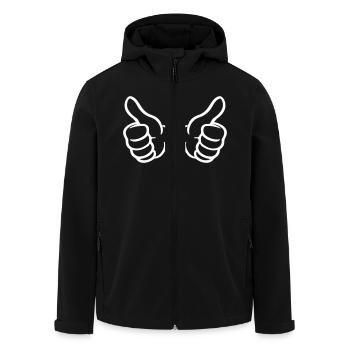 Daumen Hoch Hand - Recycelte Männer Softshell-Jacke von Stanley/Stella - Schwarz - Vorne - AI Model Male 185 light (185cm)